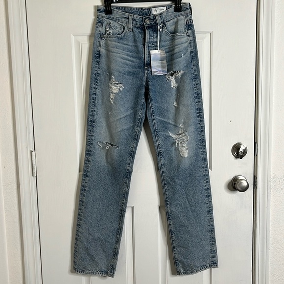 Adriano Goldschmied Alexxis Straight High Rise Vintage Fit Jeans in Brez size 26 - Picture 1 of 16